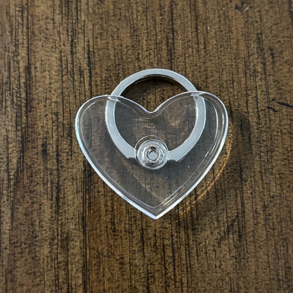 Clear Heart-Shaped Keychain